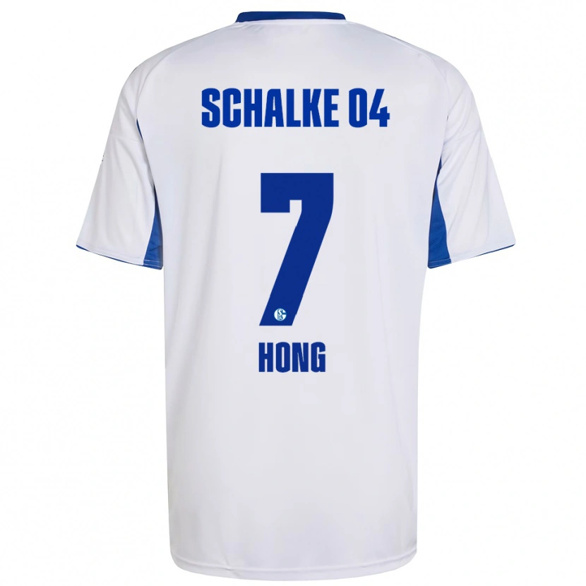 Danxen Kinder Seok-Ju Hong #7 Weiß Blau Auswärtstrikot Trikot 2025/26 T-Shirt