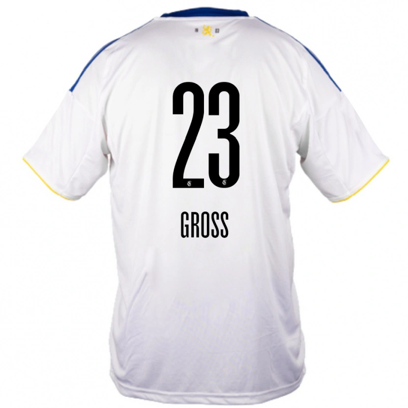 Danxen Kinder Elea Gross #23 Weiß Blau Gelb Auswärtstrikot Trikot 2025/26 T-Shirt