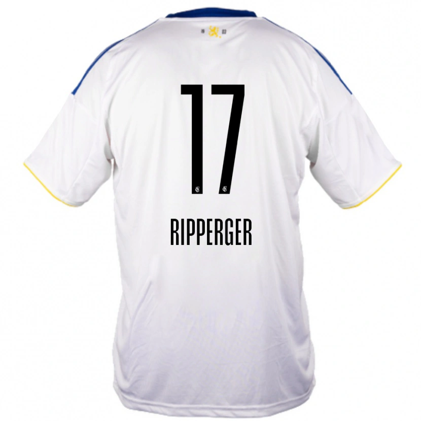 Danxen Kinder Lena Ripperger #17 Weiß Blau Gelb Auswärtstrikot Trikot 2025/26 T-Shirt
