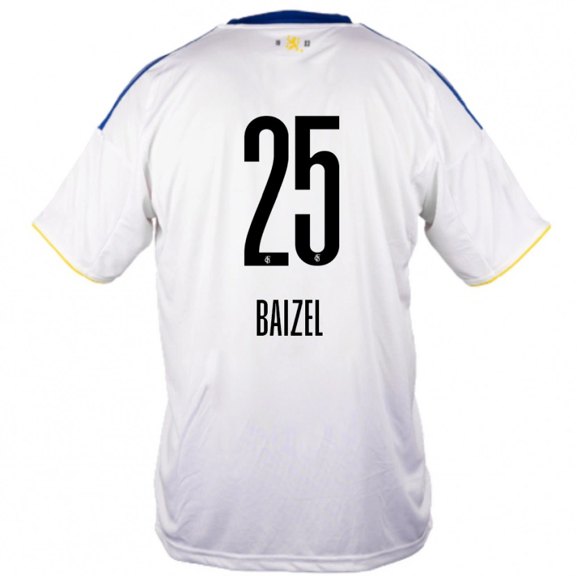 Danxen Kinder David Baizel #25 Weiß Blau Gelb Auswärtstrikot Trikot 2025/26 T-Shirt