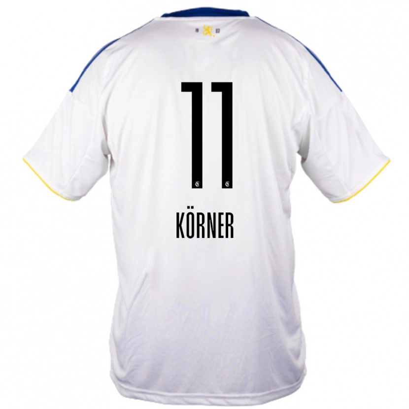 Danxen Kinder Lea Körner #11 Weiß Blau Gelb Auswärtstrikot Trikot 2025/26 T-Shirt
