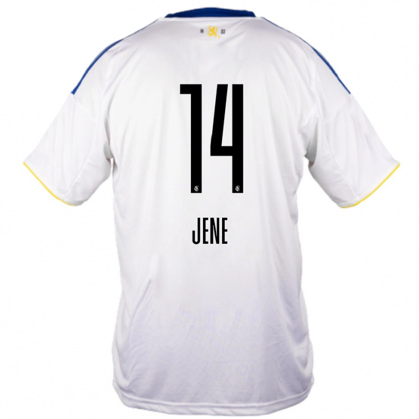 Danxen Kinder Maximilian Jene #14 Weiß Blau Gelb Auswärtstrikot Trikot 2025/26 T-Shirt