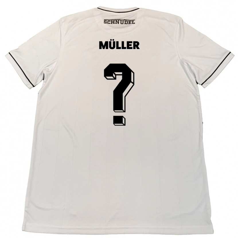 Danxen Kinder Hannah Müller #0 Weiß Schwarz Auswärtstrikot Trikot 2025/26 T-Shirt