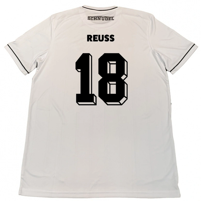 Danxen Kinder Noah Reuß #18 Weiß Schwarz Auswärtstrikot Trikot 2025/26 T-Shirt