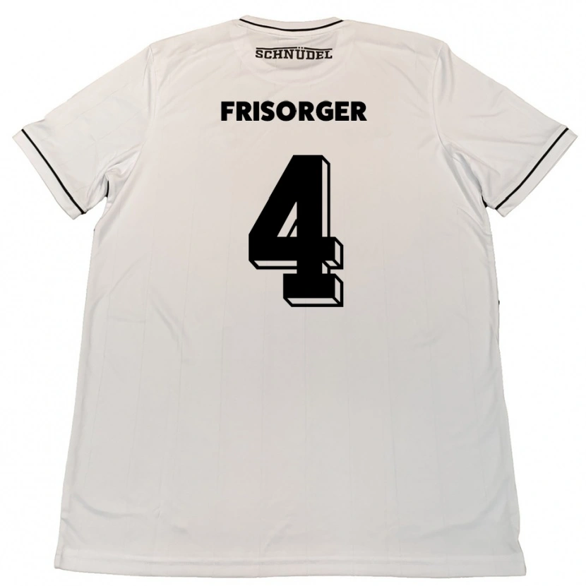 Danxen Kinder Kevin Frisorger #4 Weiß Schwarz Auswärtstrikot Trikot 2025/26 T-Shirt
