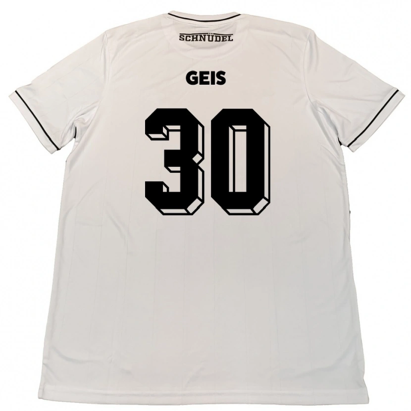 Danxen Kinder Johannes Geis #30 Weiß Schwarz Auswärtstrikot Trikot 2025/26 T-Shirt