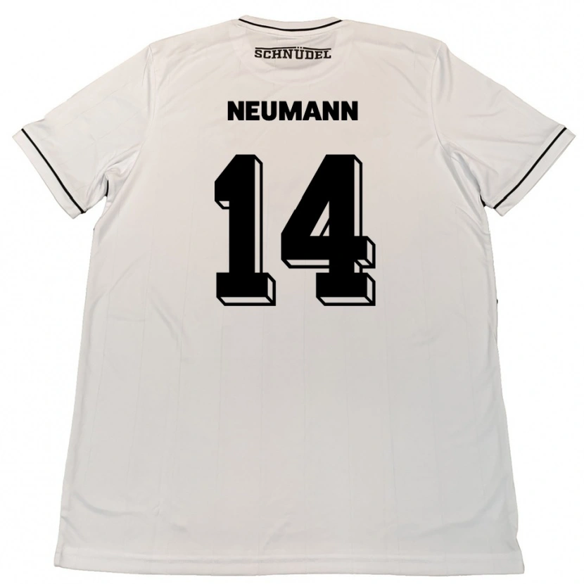 Danxen Kinder Felix Neumann #14 Weiß Schwarz Auswärtstrikot Trikot 2025/26 T-Shirt