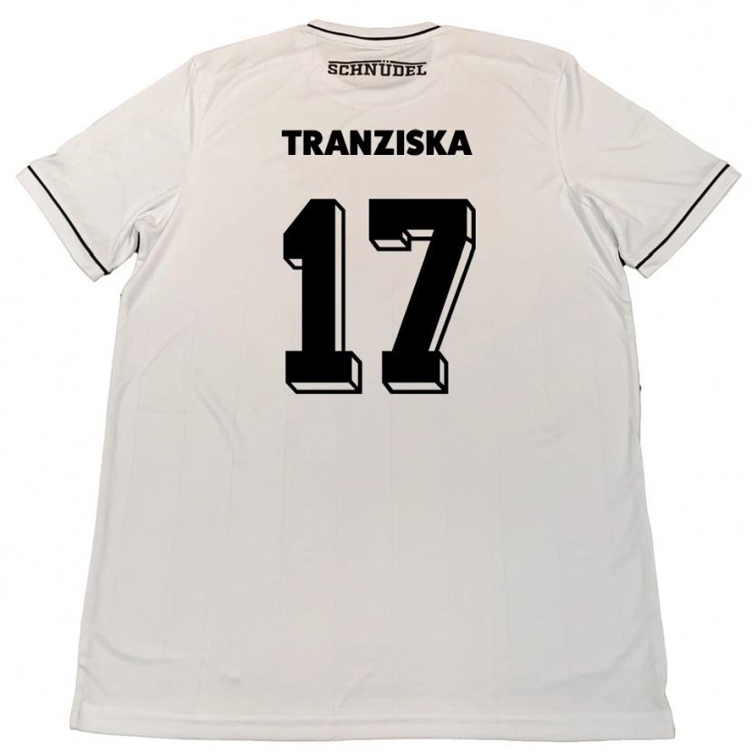 Danxen Kinder Jakob Tranziska #17 Weiß Schwarz Auswärtstrikot Trikot 2025/26 T-Shirt