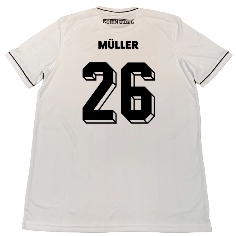 Danxen Kinder Maro Müller #26 Weiß Schwarz Auswärtstrikot Trikot 2025/26 T-Shirt