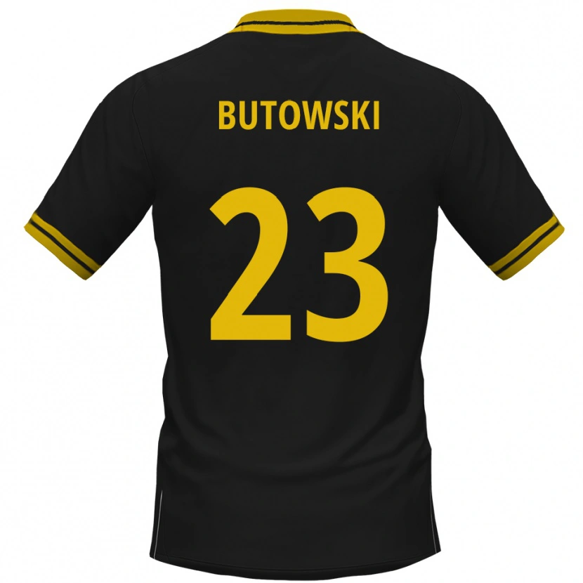 Danxen Kinder Dennis Butowski #23 Schwarz Gelb Auswärtstrikot Trikot 2025/26 T-Shirt