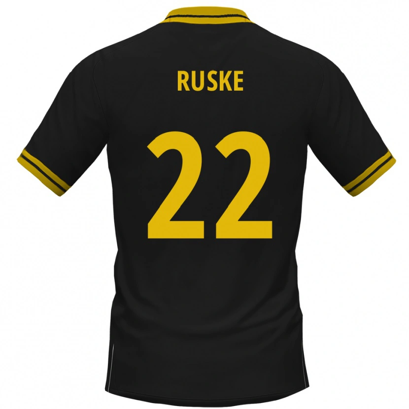 Danxen Kinder Neo Ruske #22 Schwarz Gelb Auswärtstrikot Trikot 2025/26 T-Shirt