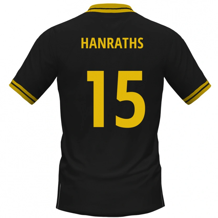 Danxen Kinder Mika Hanraths #15 Schwarz Gelb Auswärtstrikot Trikot 2025/26 T-Shirt