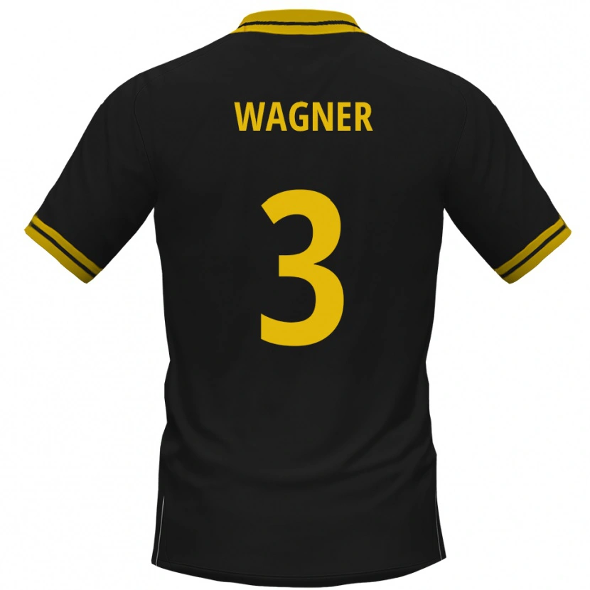 Danxen Kinder Matti Wagner #3 Schwarz Gelb Auswärtstrikot Trikot 2025/26 T-Shirt