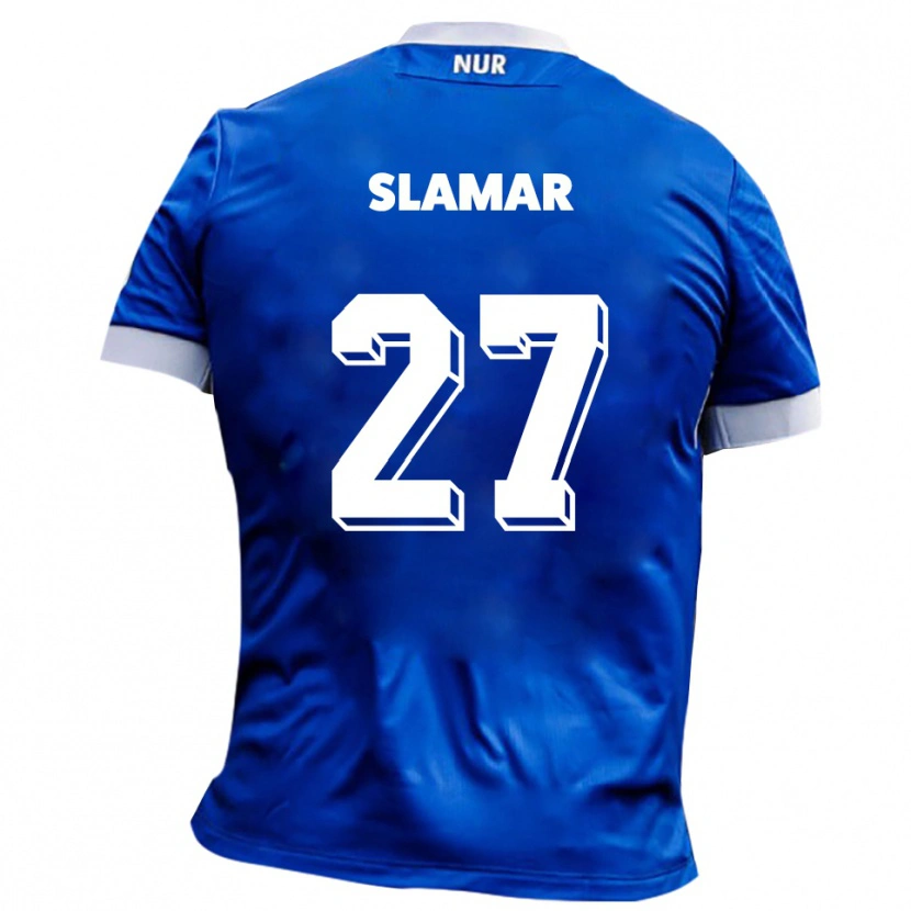 Danxen Kinder Dennis Slamar #27 Blau Weiß Auswärtstrikot Trikot 2025/26 T-Shirt
