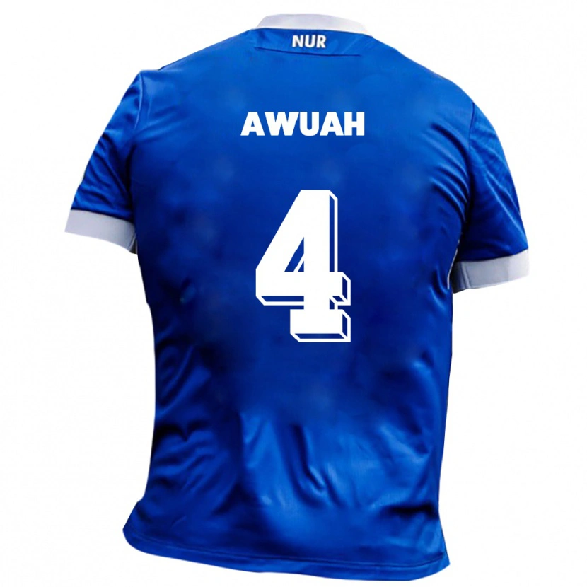 Danxen Kinder Joel Awuah #4 Blau Weiß Auswärtstrikot Trikot 2025/26 T-Shirt