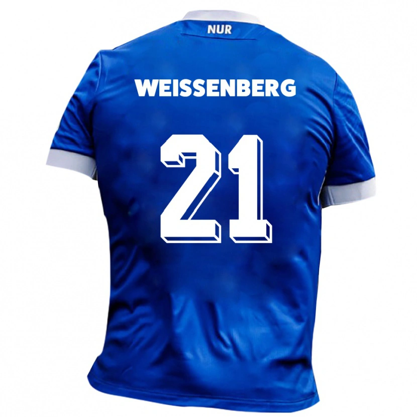 Danxen Kinder Shawn Weißenberg #21 Blau Weiß Auswärtstrikot Trikot 2025/26 T-Shirt