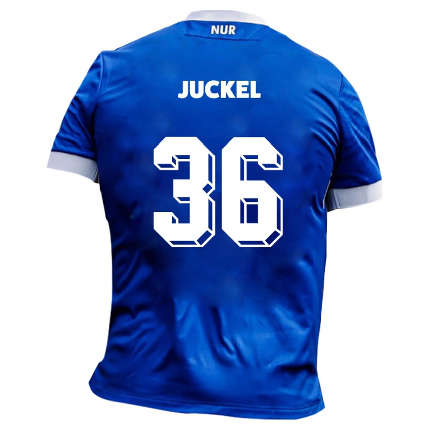 Danxen Kinder Janis Juckel #36 Blau Weiß Auswärtstrikot Trikot 2025/26 T-Shirt