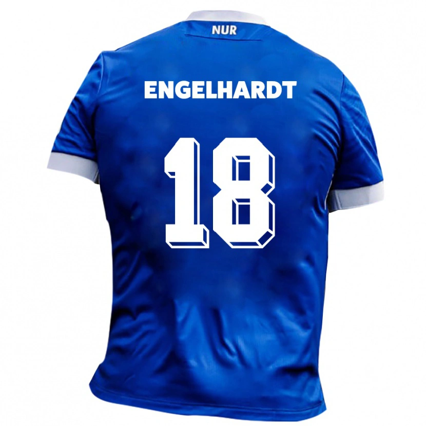 Danxen Kinder Erik Engelhardt #18 Blau Weiß Auswärtstrikot Trikot 2025/26 T-Shirt