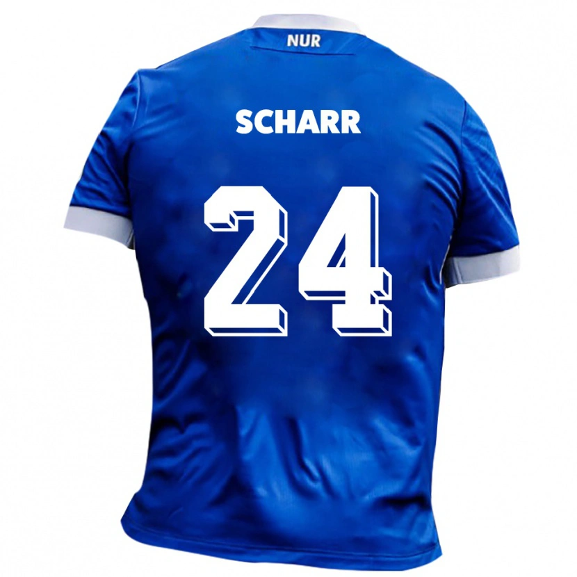 Danxen Kinder Janne Scharr #24 Blau Weiß Auswärtstrikot Trikot 2025/26 T-Shirt