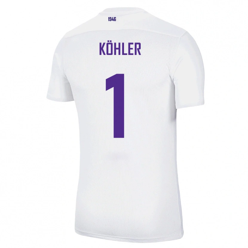 Danxen Kinder Lucas Köhler #1 Weiß Grün Auswärtstrikot Trikot 2025/26 T-Shirt