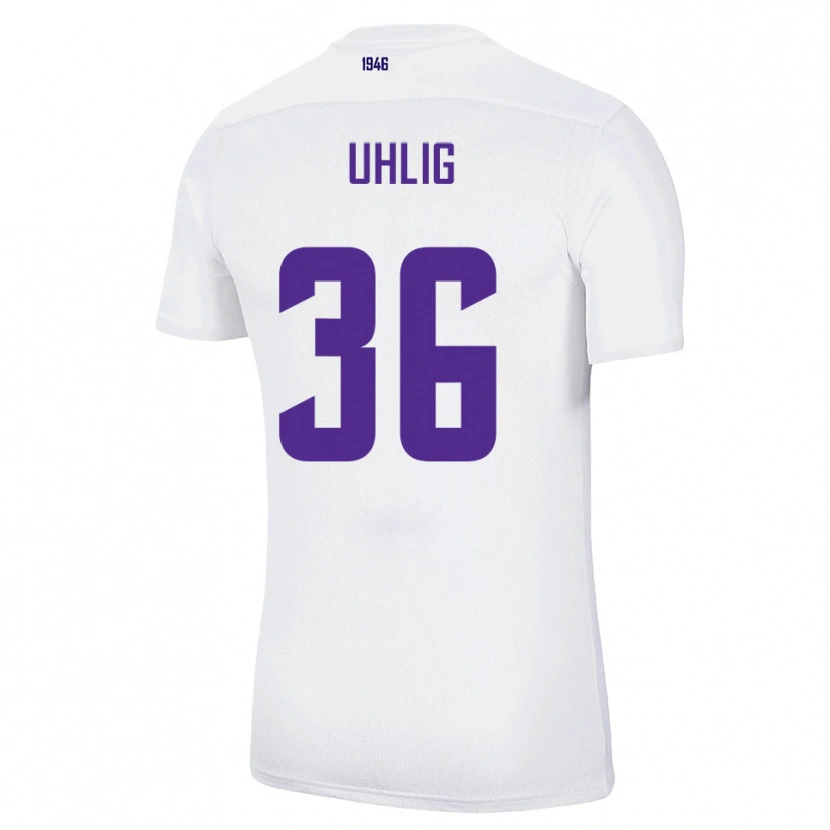 Danxen Kinder Max Uhlig #36 Weiß Grün Auswärtstrikot Trikot 2025/26 T-Shirt