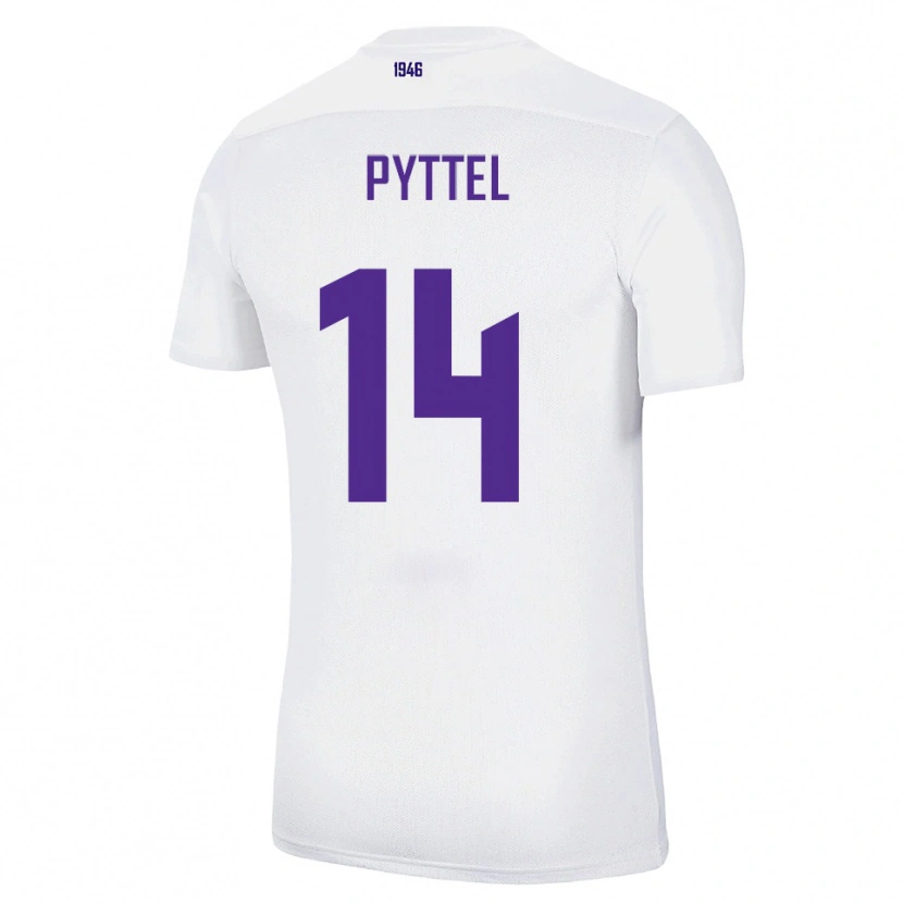 Danxen Kinder Henrik Pyttel #14 Weiß Grün Auswärtstrikot Trikot 2025/26 T-Shirt