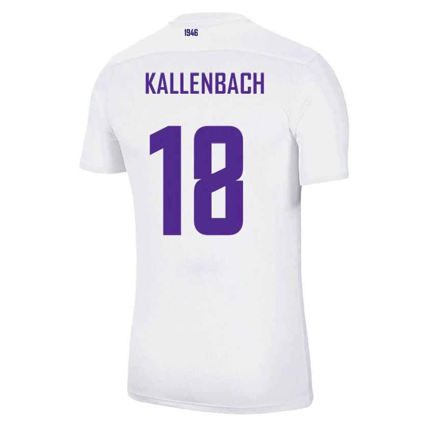 Danxen Kinder William Kallenbach #18 Weiß Grün Auswärtstrikot Trikot 2025/26 T-Shirt