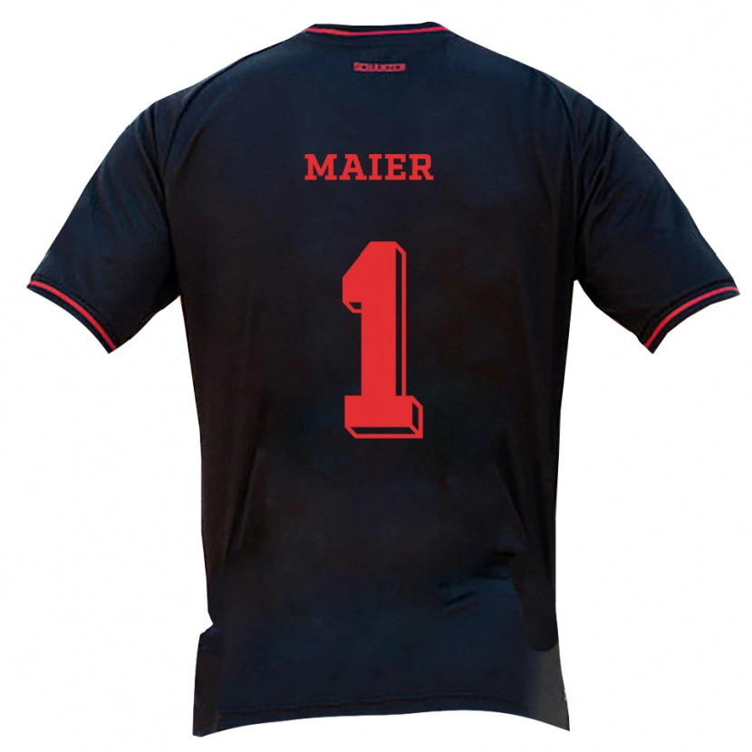 Danxen Kinder Franziska Maier #1 Schwarz Rot Weiß Auswärtstrikot Trikot 2025/26 T-Shirt
