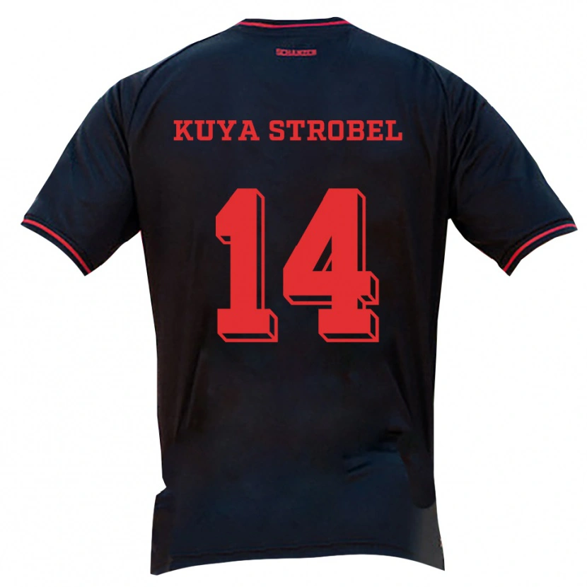 Danxen Kinder Melissa Kuya Strobel #14 Schwarz Rot Weiß Auswärtstrikot Trikot 2025/26 T-Shirt
