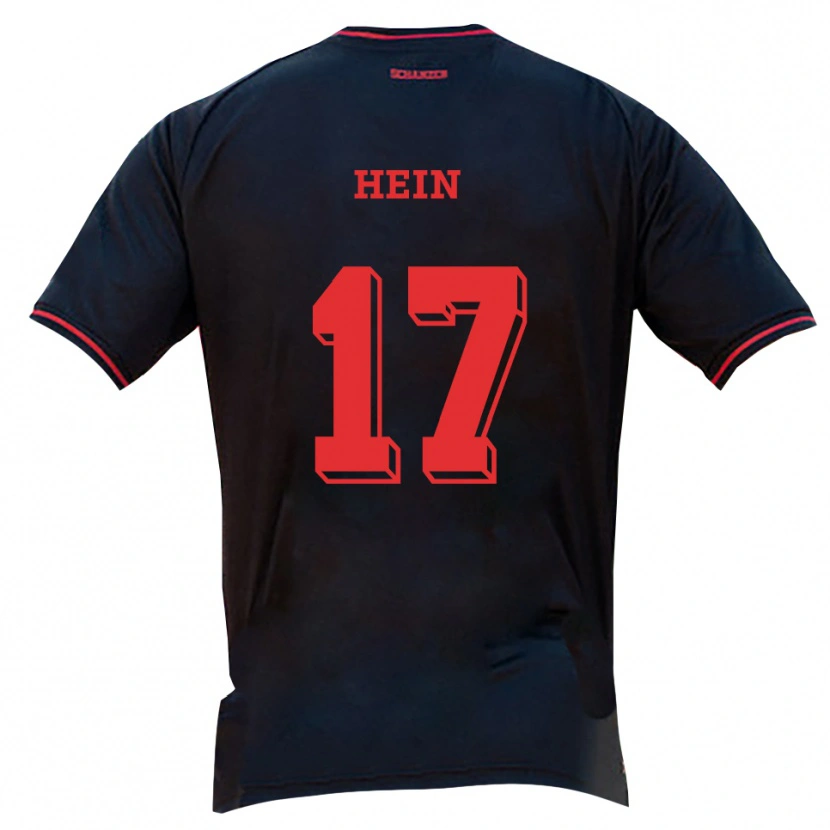 Danxen Kinder Leonie Hein #17 Schwarz Rot Weiß Auswärtstrikot Trikot 2025/26 T-Shirt