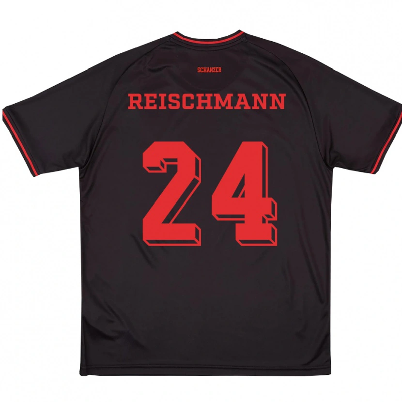 Danxen Kinder Stefanie Reischmann #24 Schwarz Rot Weiß Auswärtstrikot Trikot 2025/26 T-Shirt