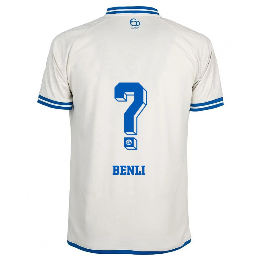Danxen Kinder Levent Benli #0 Weiß Blau Auswärtstrikot Trikot 2025/26 T-Shirt