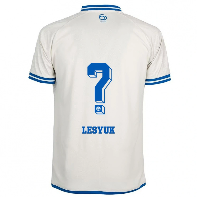 Danxen Kinder Oleksiy Lesyuk #0 Weiß Blau Auswärtstrikot Trikot 2025/26 T-Shirt