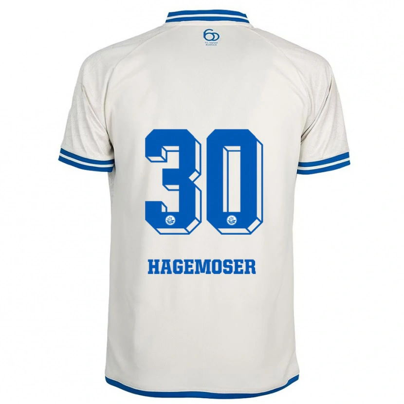 Danxen Kinder Max Hagemoser #30 Weiß Blau Auswärtstrikot Trikot 2025/26 T-Shirt