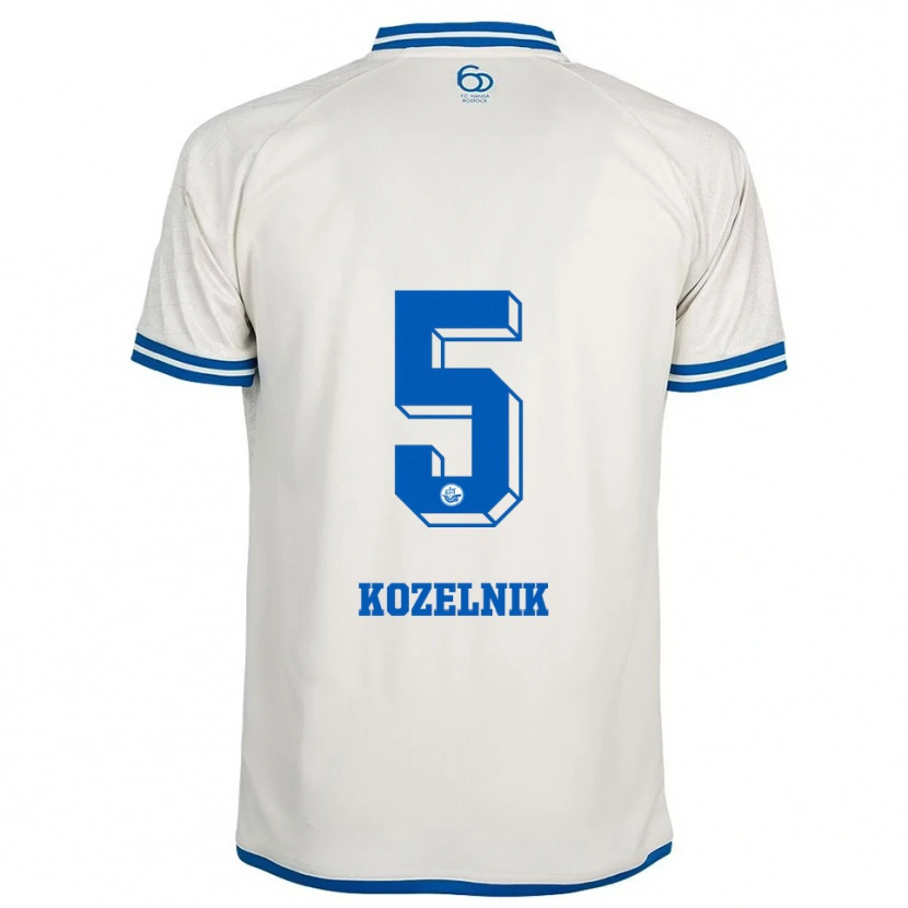 Danxen Kinder Till Kozelnik #5 Weiß Blau Auswärtstrikot Trikot 2025/26 T-Shirt