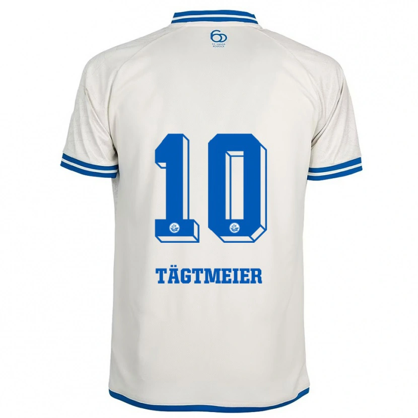 Danxen Kinder Sarah Tägtmeier #10 Weiß Blau Auswärtstrikot Trikot 2025/26 T-Shirt