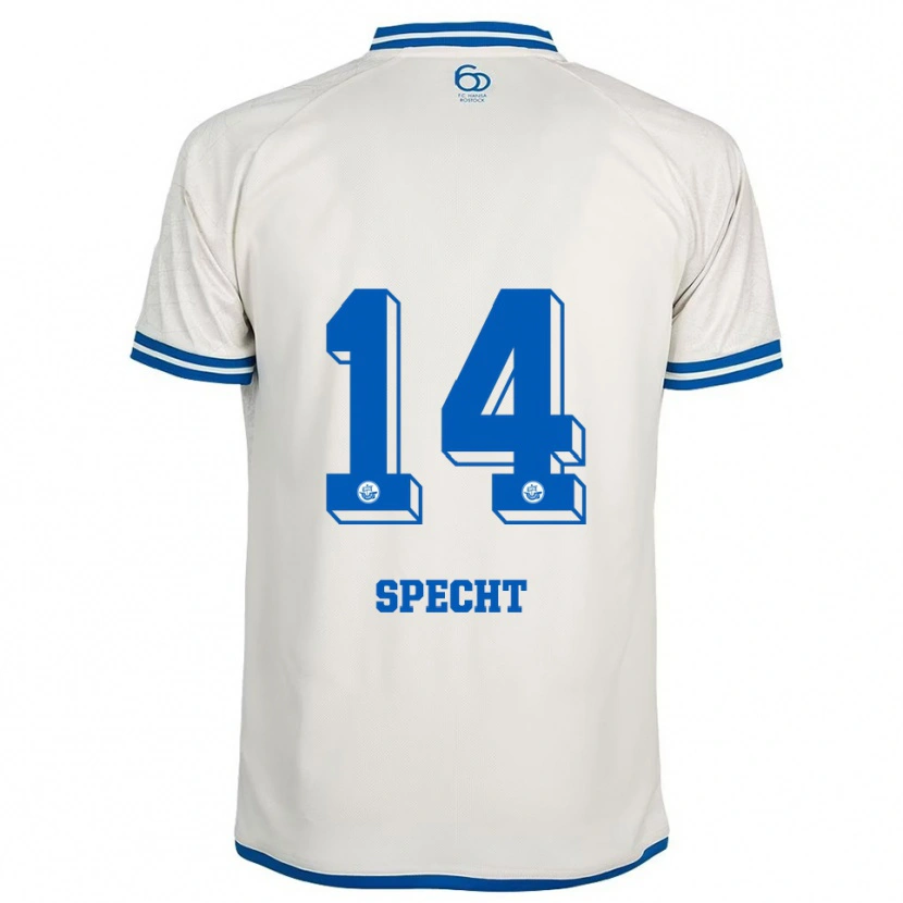 Danxen Kinder Julius Specht #14 Weiß Blau Auswärtstrikot Trikot 2025/26 T-Shirt