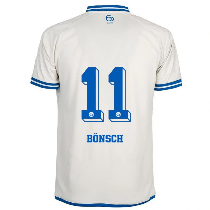 Danxen Kinder Mette Bönsch #11 Weiß Blau Auswärtstrikot Trikot 2025/26 T-Shirt