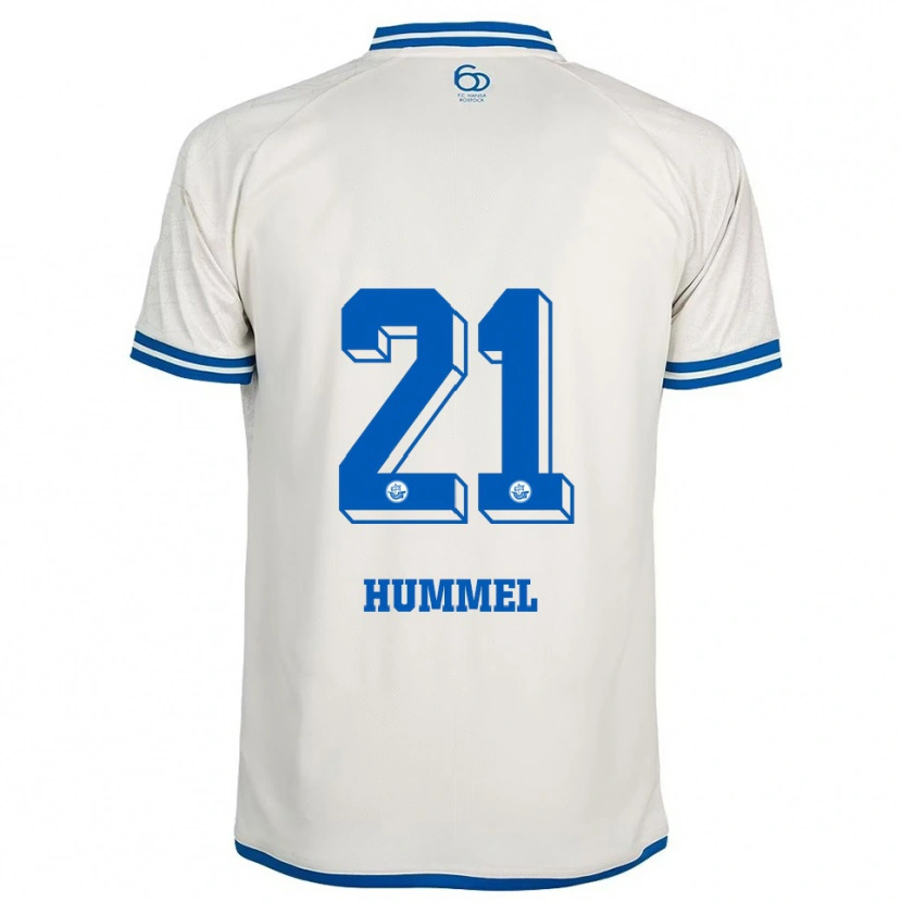 Danxen Kinder David Hummel #21 Weiß Blau Auswärtstrikot Trikot 2025/26 T-Shirt