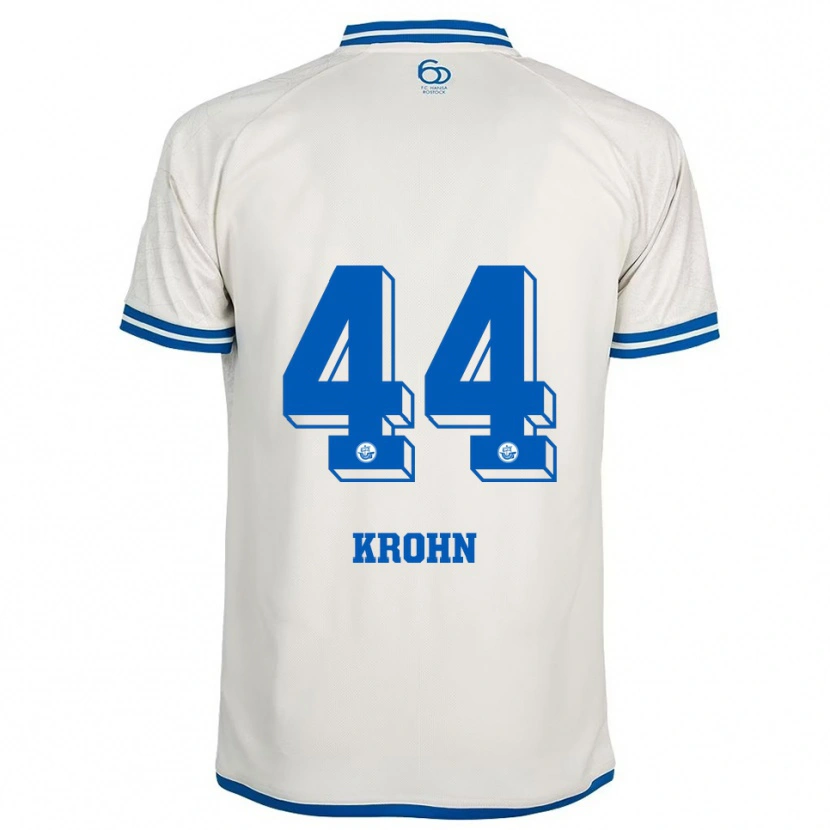 Danxen Kinder Tim Krohn #44 Weiß Blau Auswärtstrikot Trikot 2025/26 T-Shirt