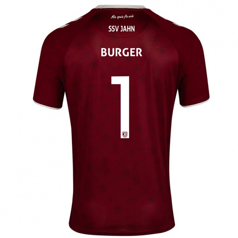 Danxen Kinder Gabriel Burger #1 Burgunder Weiß Auswärtstrikot Trikot 2025/26 T-Shirt