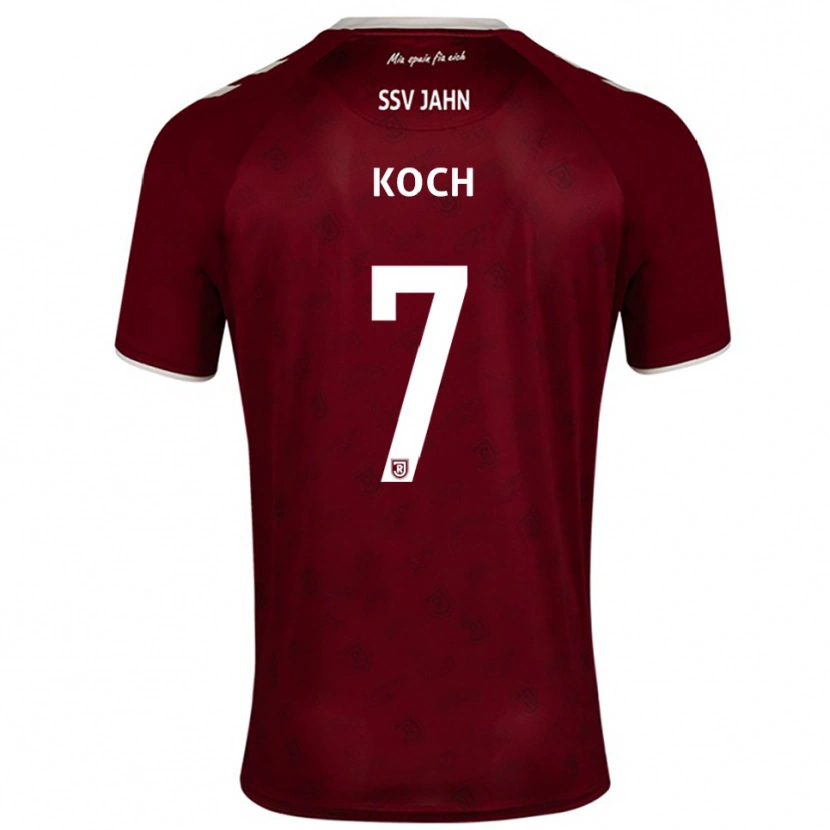 Danxen Kinder Christian Koch #7 Burgunder Weiß Auswärtstrikot Trikot 2025/26 T-Shirt