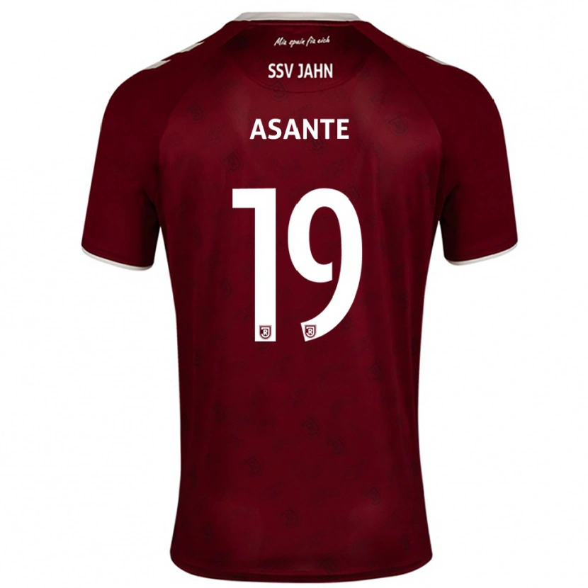 Danxen Kinder Davis Asante #19 Burgunder Weiß Auswärtstrikot Trikot 2025/26 T-Shirt