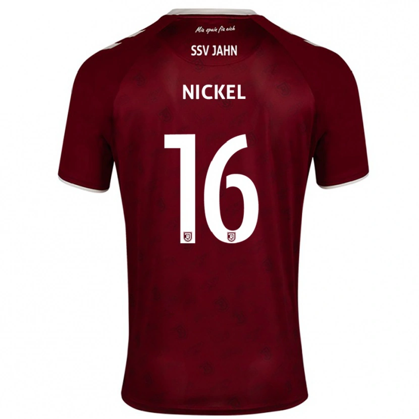 Danxen Kinder Marlon Nickel #16 Burgunder Weiß Auswärtstrikot Trikot 2025/26 T-Shirt
