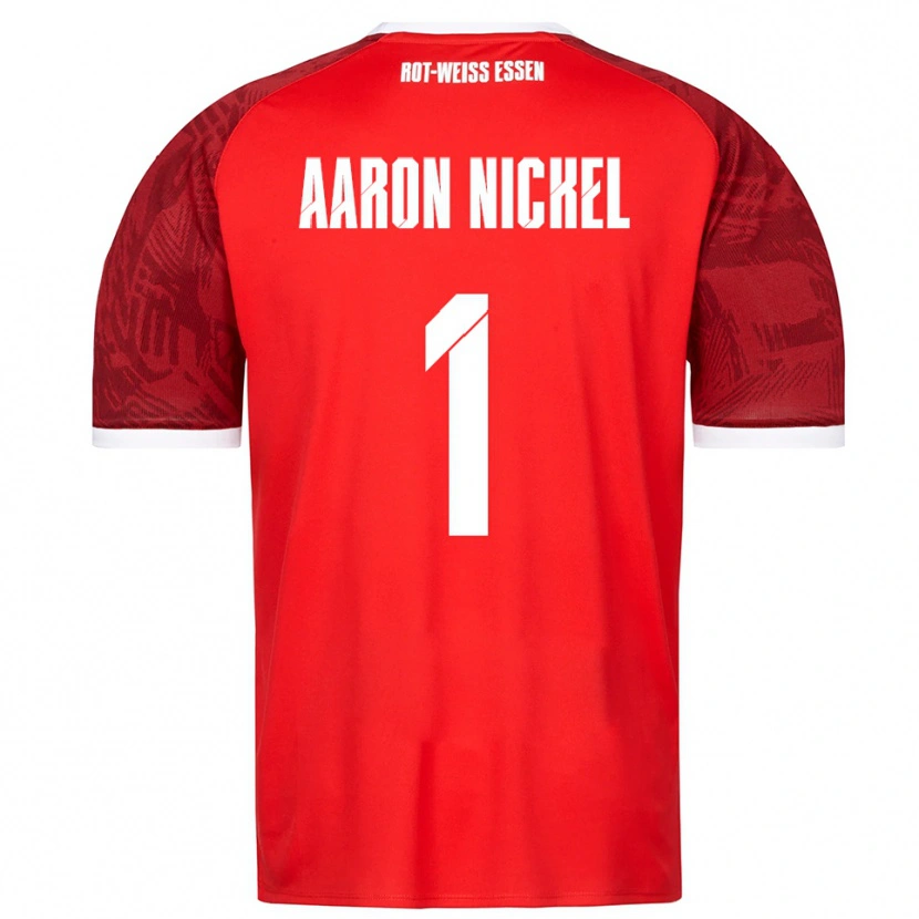 Danxen Kinder Arvit Aaron Nickel #1 Rot Burgunder Weiß Auswärtstrikot Trikot 2025/26 T-Shirt