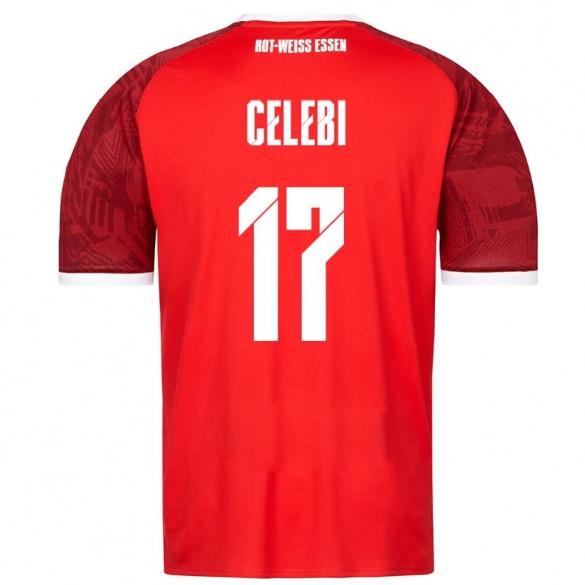 Danxen Kinder Ekin Celebi #17 Rot Burgunder Weiß Auswärtstrikot Trikot 2025/26 T-Shirt