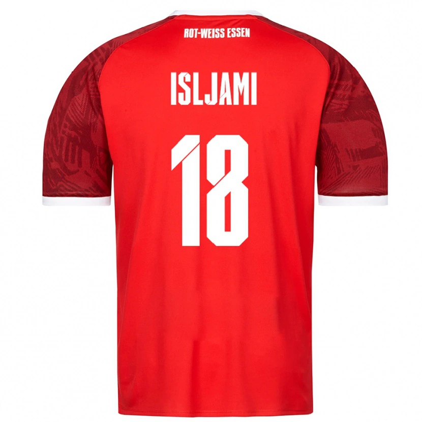 Danxen Kinder Vleron Isljami #18 Rot Burgunder Weiß Auswärtstrikot Trikot 2025/26 T-Shirt