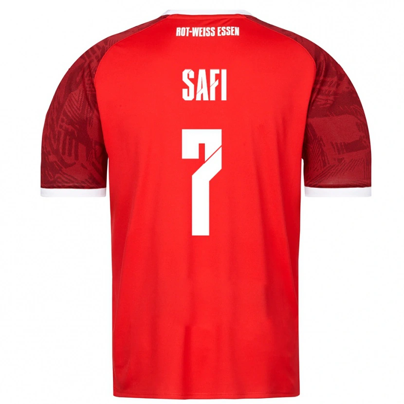 Danxen Kinder Ramien Safi #7 Rot Burgunder Weiß Auswärtstrikot Trikot 2025/26 T-Shirt