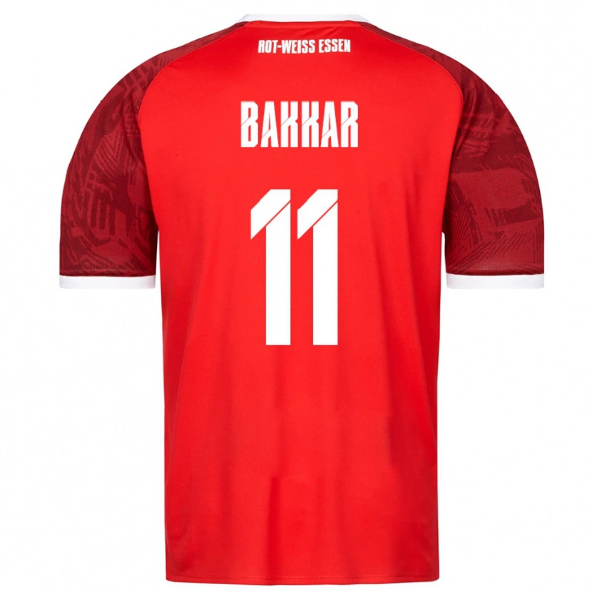 Danxen Kinder Baraa Bakkar #11 Rot Burgunder Weiß Auswärtstrikot Trikot 2025/26 T-Shirt