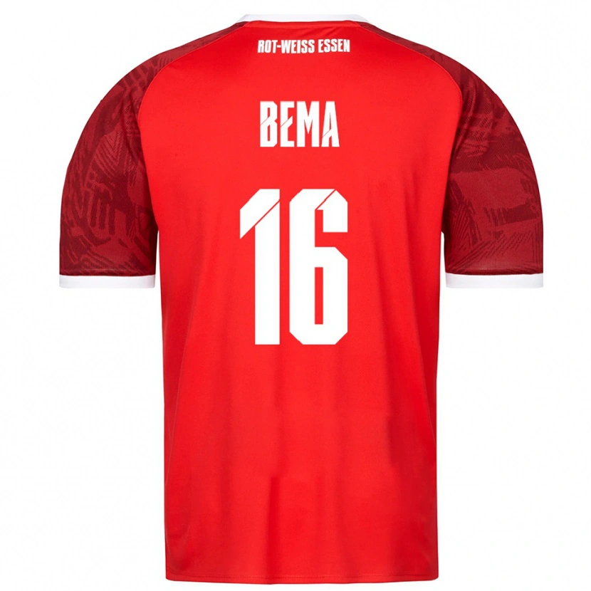 Danxen Kinder Joel Bema #16 Rot Burgunder Weiß Auswärtstrikot Trikot 2025/26 T-Shirt